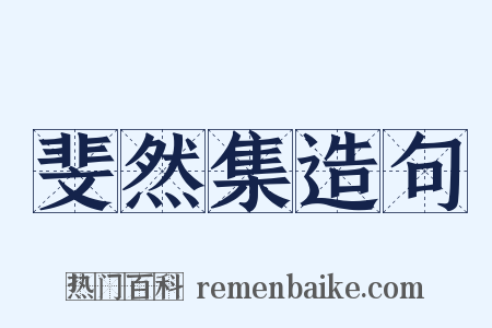 斐然集造句是什么意思的图片